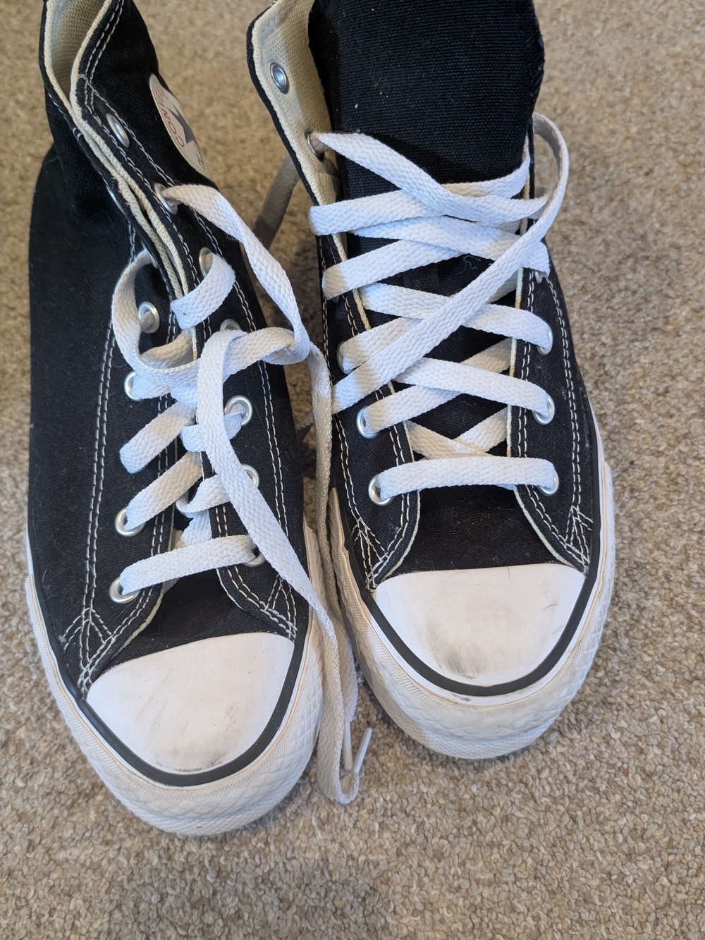 Converse Black and White High-Top Kids Sneakers